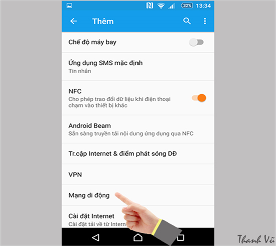 Cach chuyen doi che do mang 2G3G4G tren Sony Xperia M5 Single Sim 3